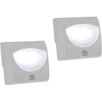 REV 2x LED Treppenlicht mit Bewegungsmelder batteriebetrieben Orientierungslicht