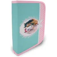 Itenga Schüler-Etui Mäppchen Pferd 28 teilig 1-Zipper