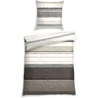 Schiesser Bettwäscheset Antek | Feinbiber | 100% Baumwolle aus nachhaltiger Produktion | 155x220cm + 80x80cm | Beige