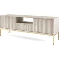 Masseno TV-Schrank STELLARE 154 cm Fernsehschrank mit 1 Schubladen und 2 Türen TV-Lowboard für Wohnzimmer Modern 154x39x56 cm Kaschmir / Kaschmir