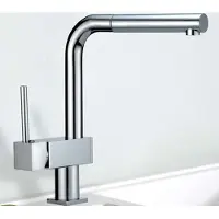 HAC24 Spültischarmatur Küche Silber mit Brause ausziehbar | Wasserhahn Spültisch Chrom | Mischbatterie Armatur Spüle | Einhand Küchenarmatur