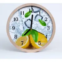 Tulup Holzuhr 20fi cm wanduhr - Zitrone Obst