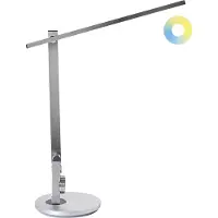 Beliani LED-Schreibtischlampe Silber Dimmbar Verstellbarer Arm 3 Farbtemperaturmodi Modern Büro Homeoffice Schreibtischleuchte Arbeitsleuchte