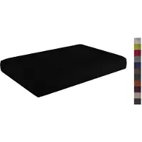 Sunnypillow Palettenkissen mit abnehmbarem Bezug Sitzkissen 120x60x15cm Schwarz