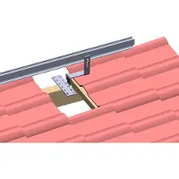 Jet-Line Solar Balkonsolar Ziegeldach Montage Set für 1 Modul Dachmontage PV Modul Befestigung