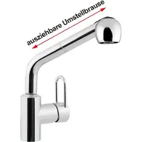 Gastlando Spültischarmatur zur Unterfenstermontage klappbar nit Handbrause