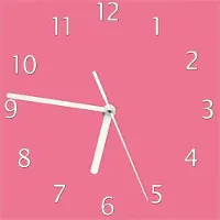 Wallario Design Wanduhr Pastellrot aus Echtglas, Größe 20 x 20 cm