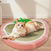 Markenlos für Katzen | Erdbeerkratzbrett aus Sisal für Katzen | Nickerchenmatte und Möbelschutz für Haus | Wohnung Sofa Wand Stuhl Teppich Dortoire Auto