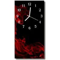 Tulup Glasuhr Wanduhr Küchenuhr Echt-Glas 30x60 Feuer Mehrfarbig