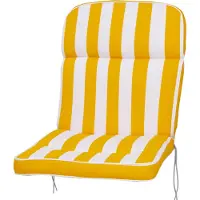 Kettler Auflage Niederlehner Alicante 2153 gelb-weiß Blockstreifen 100x50x7 cm KETTtex Stegkissen