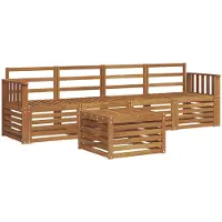 Syfax Sofagarnituren 5 pcs Natur Massivholz Akazie