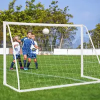 Goplus Fußballtor 183x80x118,5 cm, Torwandtrainer mit PE-Netz für Kinder Fußballtraining, Torwand für Garten Sandstrand Schule Hof, Ab 6 Jahre