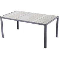 Lomadox Tisch rechteckig GARDA-120 in grau/schwarz, B/H/T: ca. 150/72/90 cm