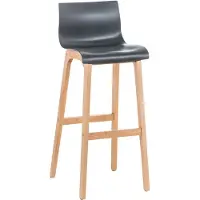 CLP Barhocker Hoover Natura 4-Fuß Gestell grau