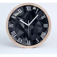 Tulup Holzuhr 30fi cm wanduhr - weiße Spitzen - abstrakter Hintergrund