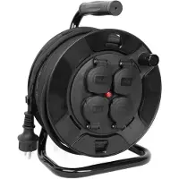 Linder Exclusiv GmbH LEX Profi Kabeltrommel 25m Outdoor Ip 44 Stabilen Metallständer