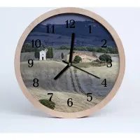 Tulup Holzuhr 30fi cm wanduhr - Landschaft Landschaft