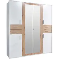 Wimex Kleiderschrank Vegas Schlafzimmerschrank Ausführung wählbarweiß / Eiche Artisan