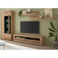 Furn.Design Wohnwand "Design-D" in Evoke Eiche Wohnkombination Set 4-teilig 270 cm, mit Soft-Close