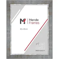 MendeFrames H670 Holzrahmen Industrial grau 59,4x84,1 cm Antireflexglas