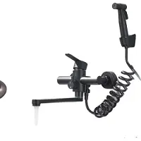 OEM Küchenbeckenarmatur, mit ausziehbarem Sprühkopf, wandmontierte Installation, Schwarz