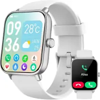 Valdus Damen's Smartwatch mit Telefonfunktion 1.8'' mit Herzfrequenz, SpO2, SchlafMonitor, 100+ Sportmodi, IP68 Wasserdicht Schrittzähler für Android iOS