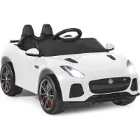 Goplus Jaguar Elektrofahrzeug mit Musik, Elektrisches Kinderauto mit Vor- und Rückwärtsschalter, 12V Akku/Elektrisches Auto, Spielfahrzeug für Kinder