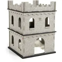 Canadian Cat Company Felty Fort · Katzenburg aus Filz · Erdgeschoss + 1 Etage + Liegekissen · SET