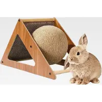 Markenlos Cat Scratch Ball – 650 g Kitten Entertainment Spielzeug, Entlastungsdesign, Konstruktion aus Sisal und langlebigem Holz, kleine Übung und interaktives Training für Haustiere | Erleichterung
