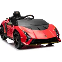 BOGI Lamborghini Invencible Sportwagen Elektrofahrzeug Kinderfahrzeug Bluetooth 2Motoren 12V Rot