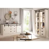 Furn.Design Wohn- und Esszimmer Set "Stove" in weiß Pinie Wohnkombination 2-teilig