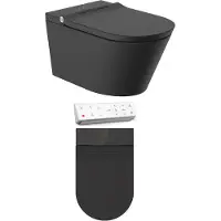 BEITZ & Walz AqvaCeramica Dusch-WC Wand Tiefspüler spülrandlos 596 x 370 mm - mattschwarz -