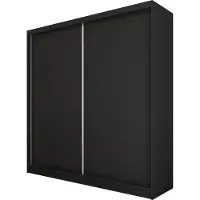 Masseno Schiebetürenschrank SOFIA 200 cm Kleiderschrank Schlafzimmer Schrank 2-türig Schwarz