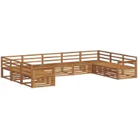 vidaXL Outdoor-Sofagarnitur 9 pcs Natur Massivholz Akazie
