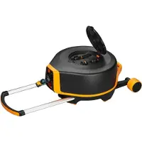 Fiskars Schlauchtrommel »Schlauchtrommel Wasser mit Rädern, Bewässerungs-Set, 27m Reichweite«, (1/2 Zoll Schlauchwagen, Wasser All in One Set