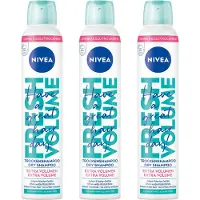 Beiersdorf NIVEA Trockenshampoo Hair Care Trockenshampoo Fresh Volume mild vegan 3 x 200 ml