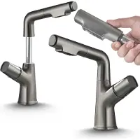 ARI Waschbeck armatur, Wasserhahn Bad Filo, Graphit, Hochdruck, mit Regulierung von Wasserfluss und Wassertemperatur