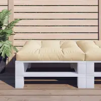 vidaXL "2024"Modernen Palettenkissen Beige 80x80x12 cm Stoff Design Gartenmöbelauflagen 6015473