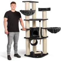 Canadian Cat Company Kratzbaum Dawson · anthrazit/beige · ca. 64 x 155 x 182 cm