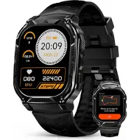 Kospet Smart Watch Herren mit GPS, 5ATM wasserdicht, ultralange Akkulaufzeit, Annehmen/Anrufen, 170+ Sportmodi, 1,96 Zoll AMOLED Always-on Display, AI Voice