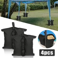 HENGDA 4X Pavillon Sandsäcke Standfuß Gewichte Set Waterproof schwarz – mit Sand, Splitt, Kies etc. befüllbar Füllvolumen pro Stück ca. 11.5 kg robust Outdoor-Sandsack