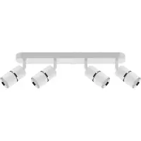 Licht-Erlebnisse Deckenstrahler Metall GU10 verstellbar Weiß Chrom 4-flammig länglich Spot Lampe Decke