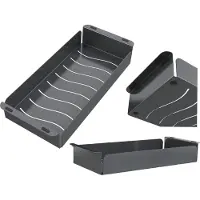 Granitan - Abtropfkorb - Spülenkorb - 42x18 cm - Schwarz - Edelstahl - universell passend - Küchen Zubehör