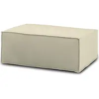 Talamo Italia Pouf Eva, Italy, Sessel aus gepolstertem Stoff, Cm 100x70h43 Beige