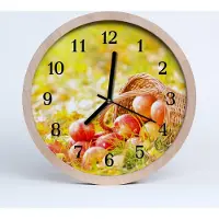 Tulup Holzuhr 20fi cm wanduhr - Äpfel Obst