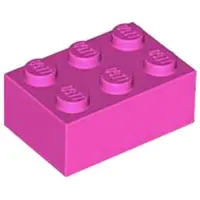 LEGO 2x3 Stein 3002 - 50 Stück Dunkles Pink