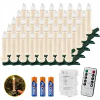 Kaufland Led-Weihnachtsbaumbeleuchtung 40 Stk. Mit Batterien, Realistischem Effekt, Fernsteuerung Und Timer