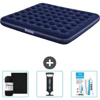 Bestway Luftmatratze – 2 Personen – 183 x 203 x 22 cm – Blau – im Lieferumfang enthalten Zubehör