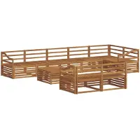 vidaXL Outdoor-Sofagarnitur 9 stk. Natur Massivholz Akazie