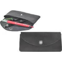Sonnenleder Stiftetui Leder Schlamper Stifteetui Etui Tasche Hawel schwarz 801-406-02